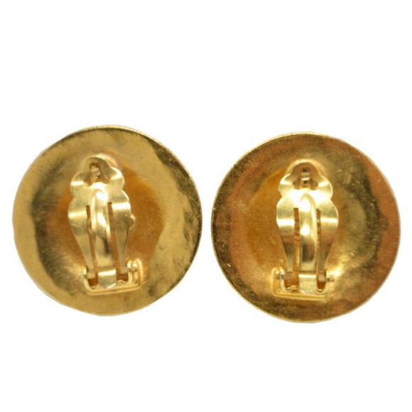 CHANEL Cocomark Lava 94A Metal Gold Earrings 0168 - Picture 2 of 3